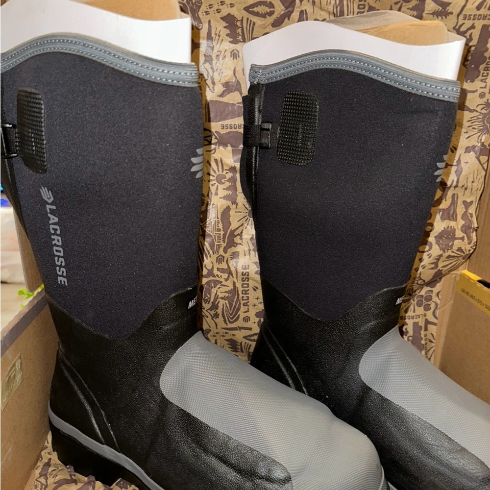LaCrosse Men's Black and Gray Boots